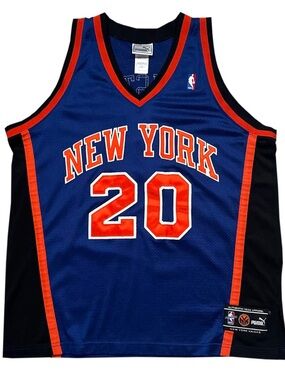 Vintage Puma New York Knicks Allan Houston Authentic Jersey (Size 48)